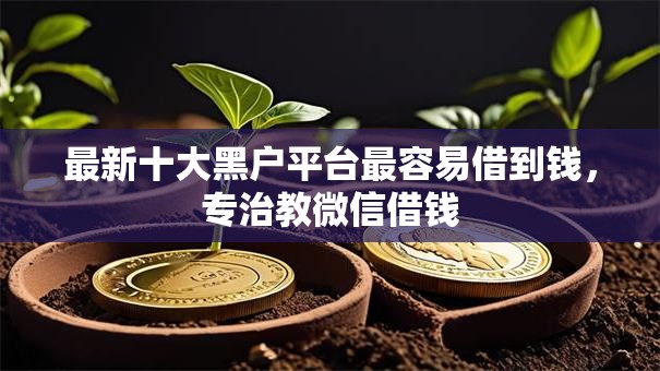 最新十大黑户平台最容易借到钱，专治教微信借钱