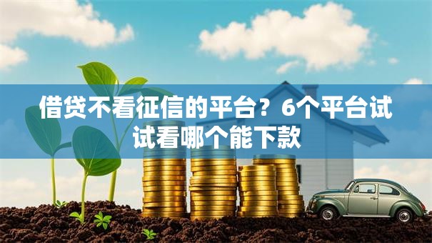 借贷不看征信的平台？6个平台试试看哪个能下款