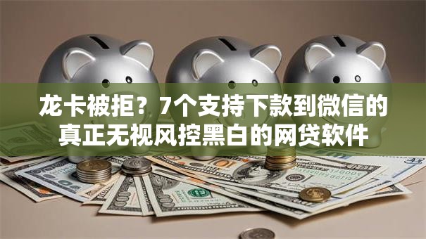 龙卡被拒？7个支持下款到微信的真正无视风控黑白的网贷软件