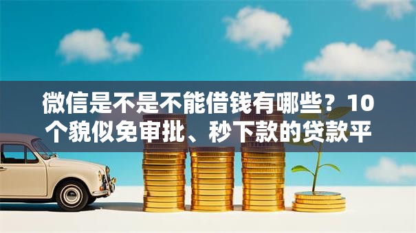 微信是不是不能借钱有哪些？10个貌似免审批、秒下款的贷款平台合集