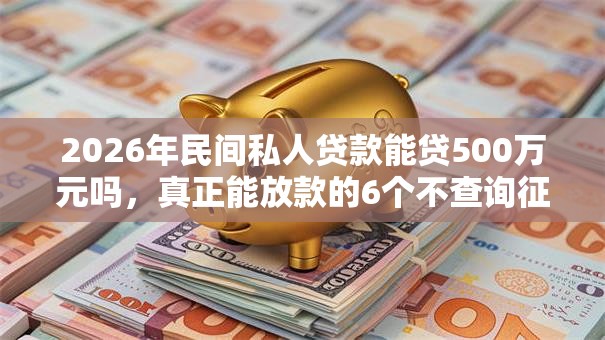 2026年民间私人贷款能贷500万元吗，真正能放款的6个不查询征信网贷平台推荐