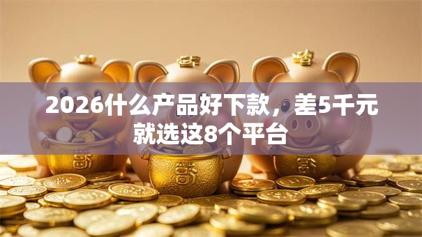 2026什么产品好下款，差5千元就选这8个平台