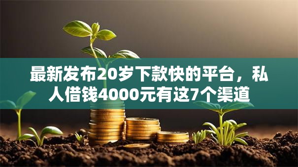 最新发布20岁下款快的平台，私人借钱4000元有这7个渠道