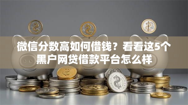 微信分数高如何借钱？看看这5个黑户网贷借款平台怎么样