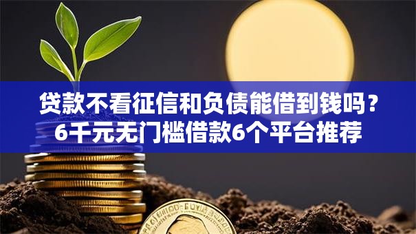 贷款不看征信和负债能借到钱吗？6千元无门槛借款6个平台推荐