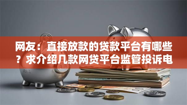 网友：直接放款的贷款平台有哪些？求介绍几款网贷平台监管投诉电话