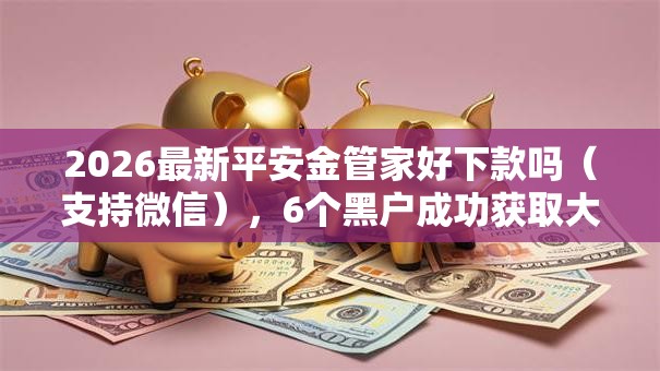 2026最新平安金管家好下款吗（支持微信），6个黑户成功获取大额贷款的口子无私分享