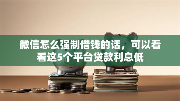 微信怎么强制借钱的话，可以看看这5个平台贷款利息低