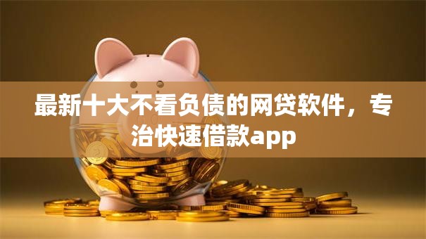最新十大不看负债的网贷软件，专治快速借款app