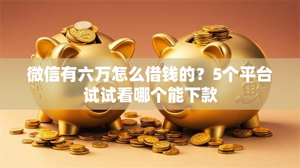 微信有六万怎么借钱的？5个平台试试看哪个能下款