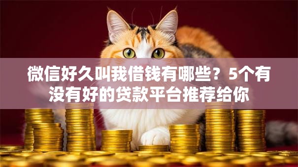 微信好久叫我借钱有哪些？5个有没有好的贷款平台推荐给你