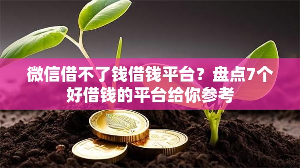 微信借不了钱借钱平台?盘点7个好借钱的平台给你参考 微信借不了钱借钱平台?盘点7个好借钱的平台给你参考