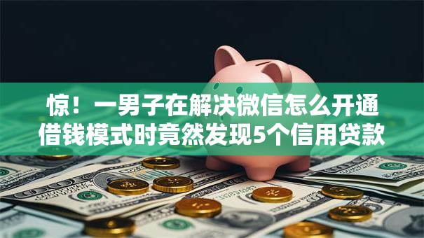 惊！一男子在解决微信怎么开通借钱模式时竟然发现5个信用贷款平台，事后分享了出来