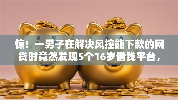 惊！一男子在解决风控能下款的网贷时竟然发现5个16岁借钱平台，事后分享了出来