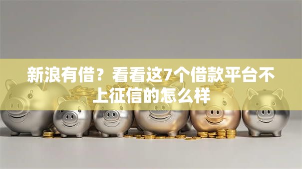 新浪有借？看看这7个借款平台不上征信的怎么样