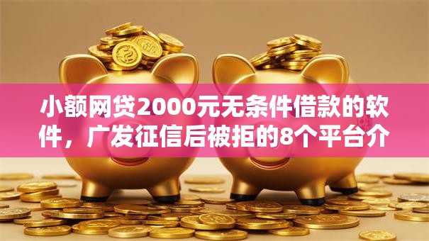 小额网贷2000元无条件借款的软件，广发征信后被拒的8个平台介绍