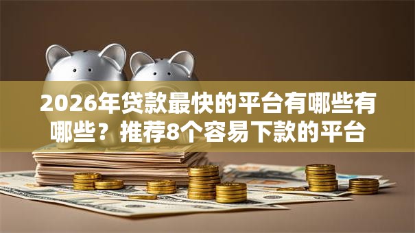 2026年贷款最快的平台有哪些有哪些？推荐8个容易下款的平台