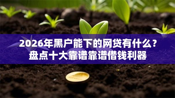 2026年黑户能下的网贷有什么？盘点十大靠谱靠谱借钱利器