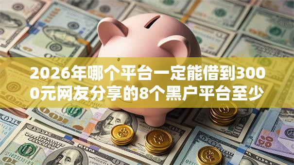 2026年哪个平台一定能借到3000元网友分享的8个黑户平台至少可以借三万那种我觉得不错！