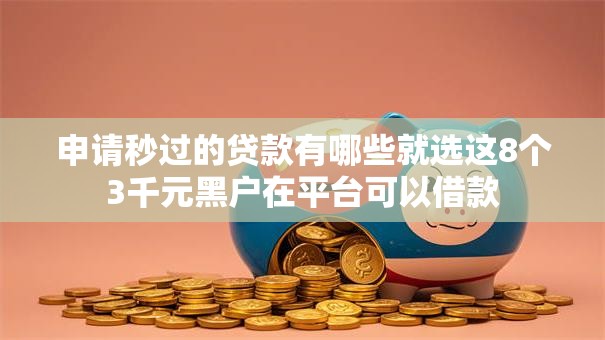 申请秒过的贷款有哪些就选这8个3千元黑户在平台可以借款