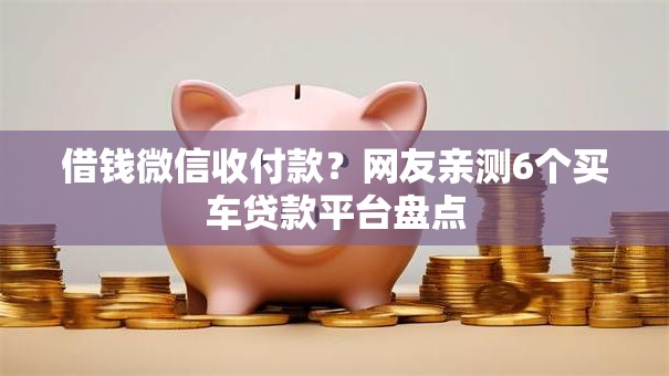 借钱微信收付款？网友亲测6个买车贷款平台盘点