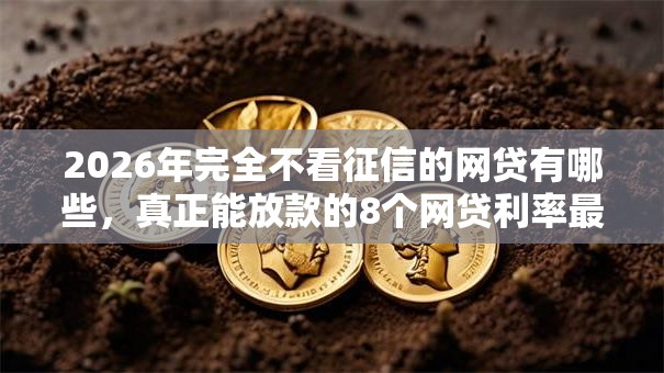 2026年完全不看征信的网贷有哪些，真正能放款的8个网贷利率最低的平台推荐