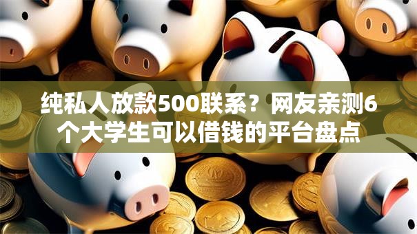 纯私人放款500联系？网友亲测6个大学生可以借钱的平台盘点