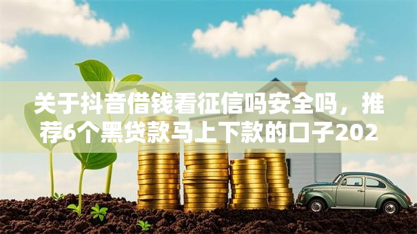 关于抖音借钱看征信吗安全吗，推荐6个黑贷款马上下款的口子2025给你
