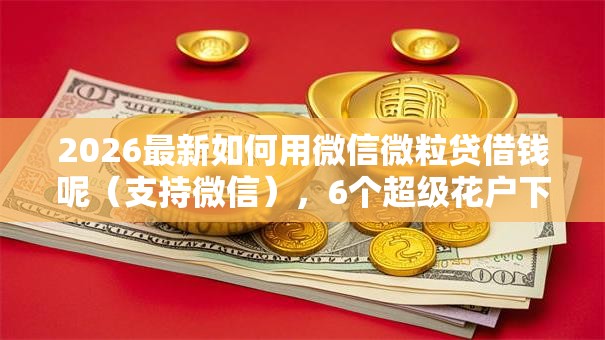 2026最新如何用微信微粒贷借钱呢（支持微信），6个超级花户下款的口子无私分享
