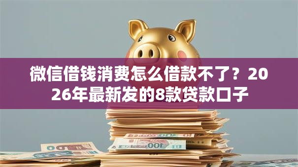 微信借钱消费怎么借款不了？2026年最新发的8款贷款口子