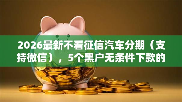 2026最新不看征信汽车分期（支持微信），5个黑户无条件下款的平台无私分享