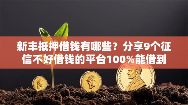 新丰抵押借钱有哪些？分享9个征信不好借钱的平台100%能借到