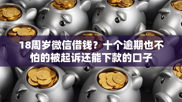 18周岁微信借钱？十个逾期也不怕的被起诉还能下款的口子