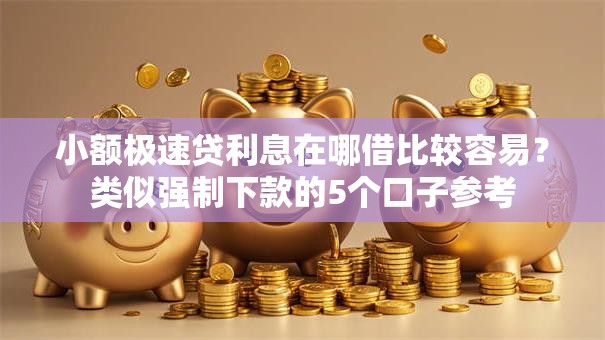 小额极速贷利息在哪借比较容易？类似强制下款的5个口子参考