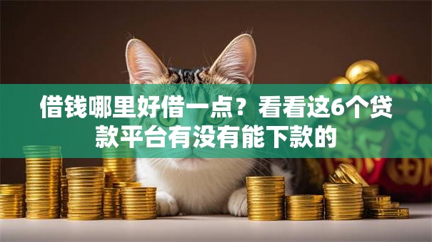 借钱哪里好借一点？看看这6个贷款平台有没有能下款的