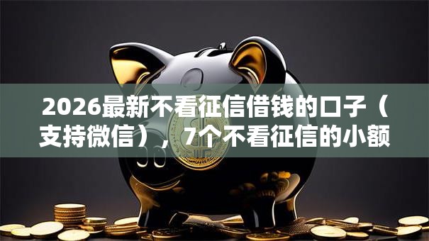 2026最新不看征信借钱的口子（支持微信），7个不看征信的小额贷款平台无私分享