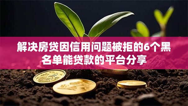 解决房贷因信用问题被拒的6个黑名单能贷款的平台分享