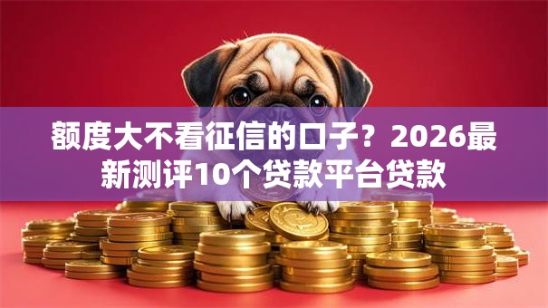 额度大不看征信的口子？2026最新测评10个贷款平台贷款