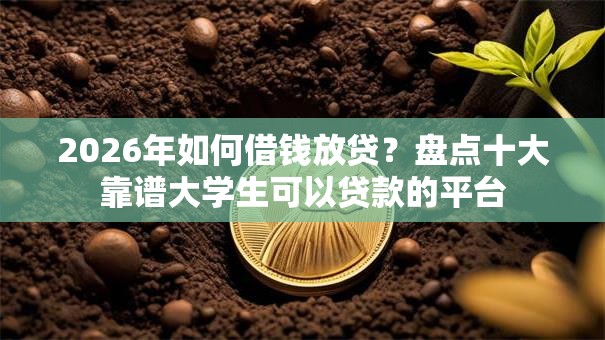 2026年如何借钱放贷？盘点十大靠谱大学生可以贷款的平台