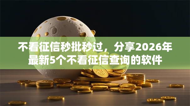不看征信秒批秒过，分享2026年最新5个不看征信查询的软件