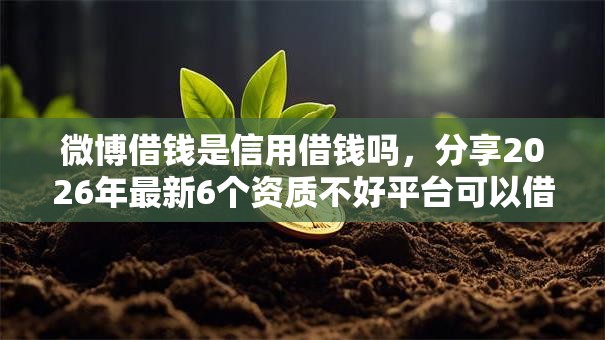 微博借钱是信用借钱吗，分享2026年最新6个资质不好平台可以借100