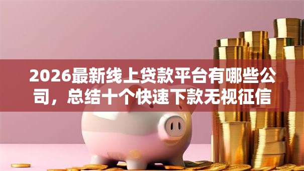2026最新线上贷款平台有哪些公司，总结十个快速下款无视征信的口子！