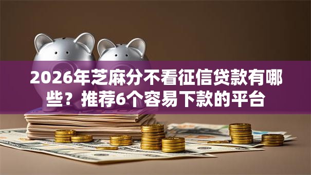 2026年芝麻分不看征信贷款有哪些？推荐6个容易下款的平台