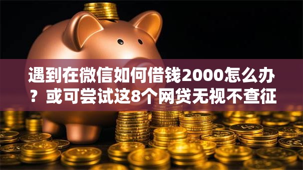 遇到在微信如何借钱2000怎么办？或可尝试这8个网贷无视不查征信平台