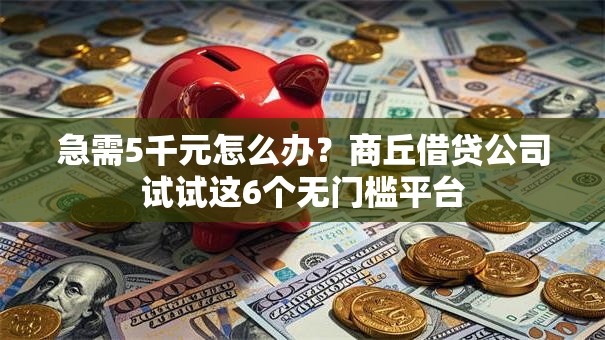急需5千元怎么办？商丘借贷公司试试这6个无门槛平台