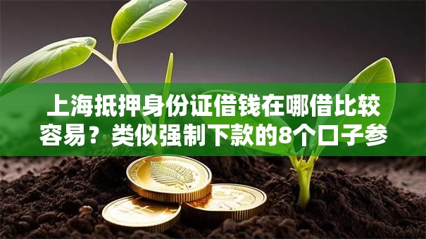 上海抵押身份证借钱在哪借比较容易？类似强制下款的8个口子参考