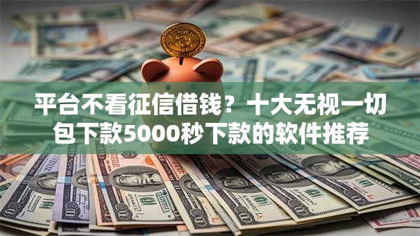 平台不看征信借钱？十大无视一切包下款5000秒下款的软件推荐