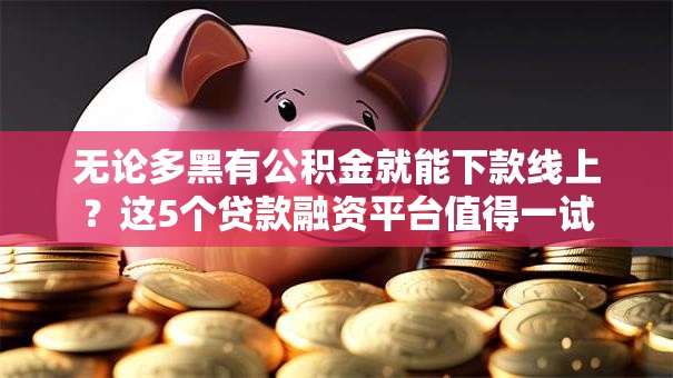 无论多黑有公积金就能下款线上？这5个贷款融资平台值得一试