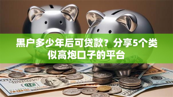 黑户多少年后可贷款？分享5个类似高炮口子的平台