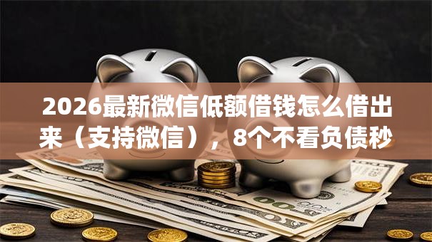 2026最新微信低额借钱怎么借出来（支持微信），8个不看负债秒下款的网贷app无私分享